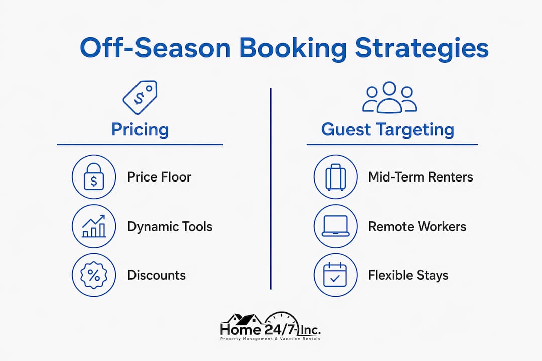 Infographic comparing pricing and guest targeting strategies