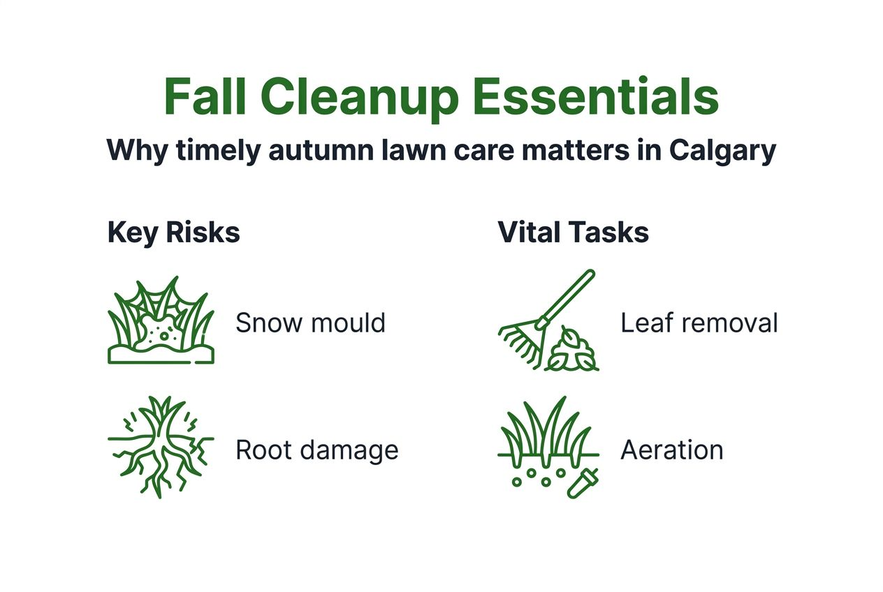 Infographic on Calgary fall cleanup essentials