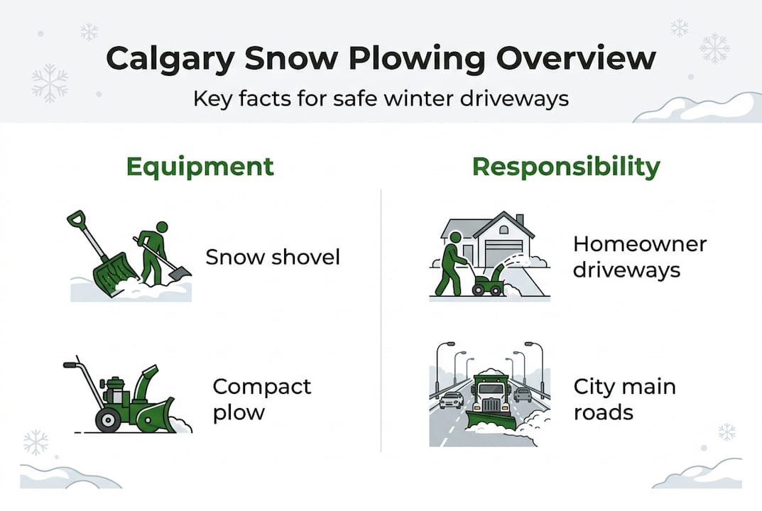 Infographic summarizing Calgary snow removal basics