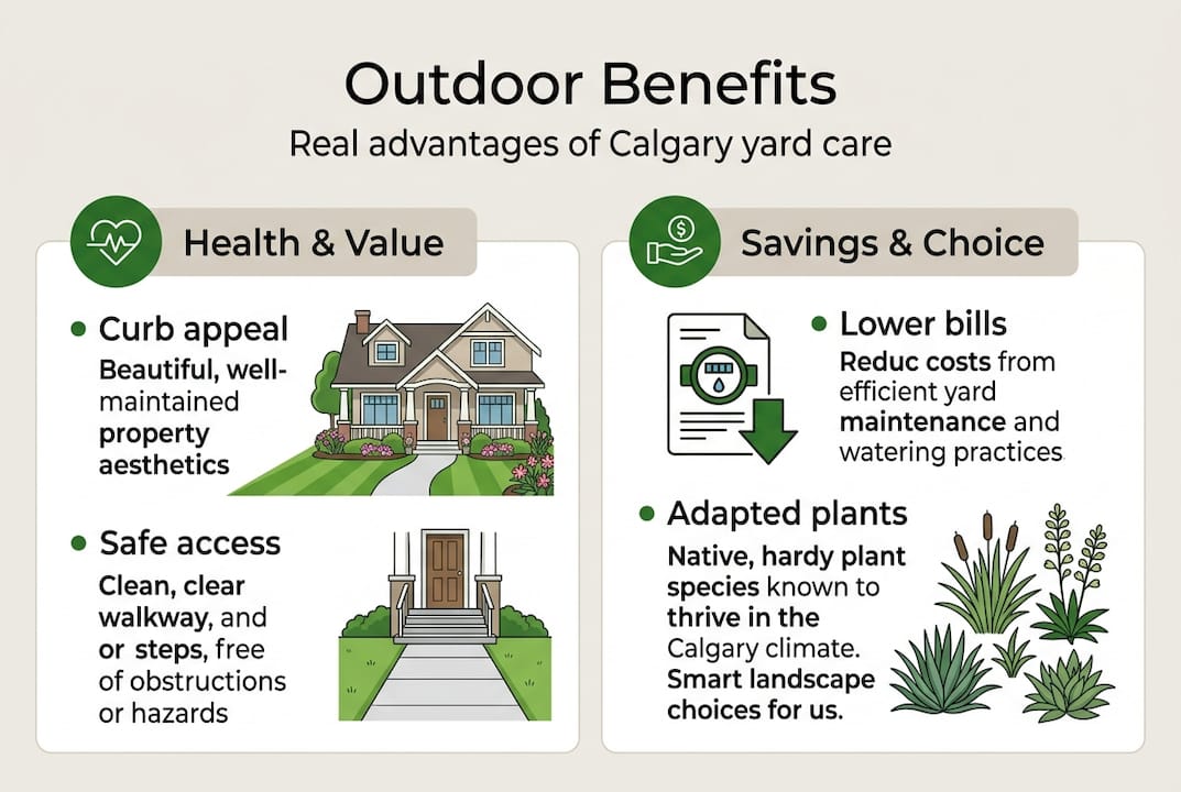 Infographic showing benefits of Calgary outdoor care