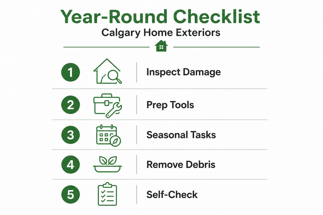 Infographic year-round exterior maintenance checklist