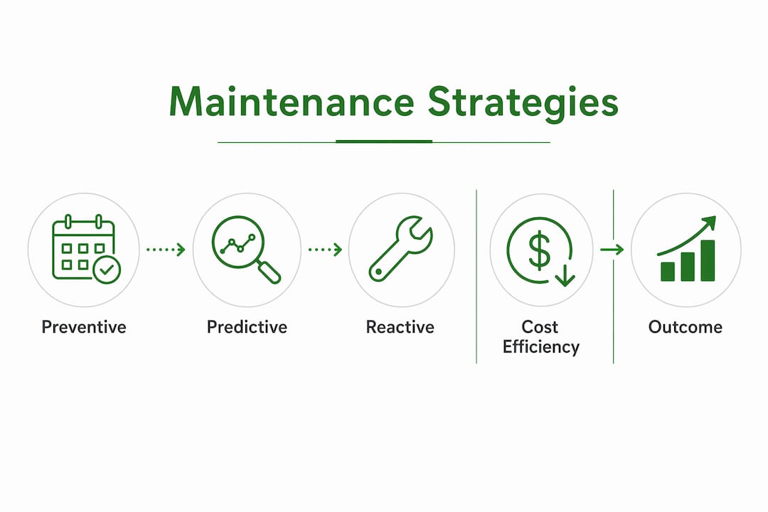 Infographic illustrating property maintenance strategy hierarchy