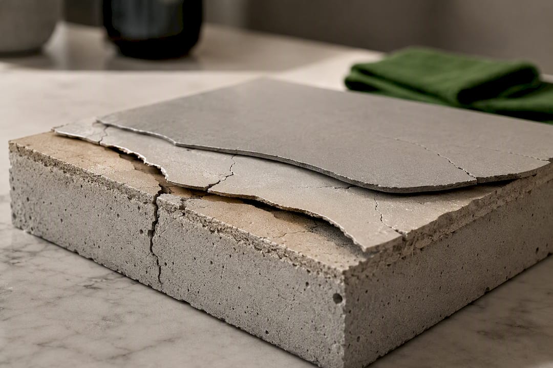 Illustration of layered sealer bond failure