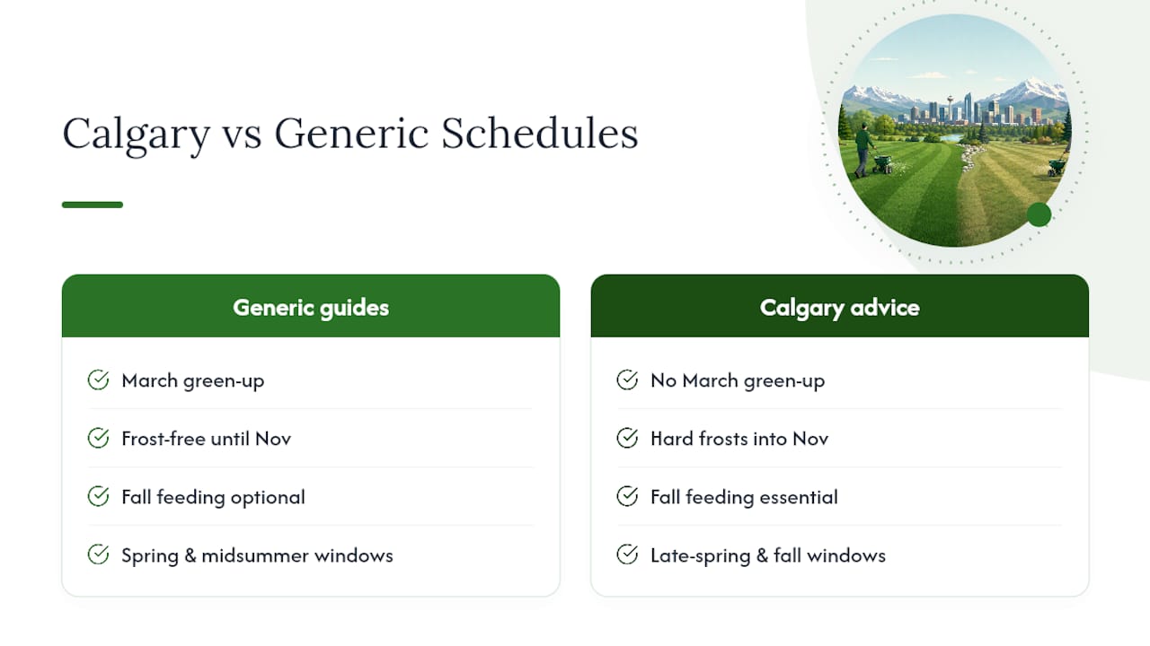 Why most fertilizer advice online oversimplifies Calgary lawns — overview diagram
