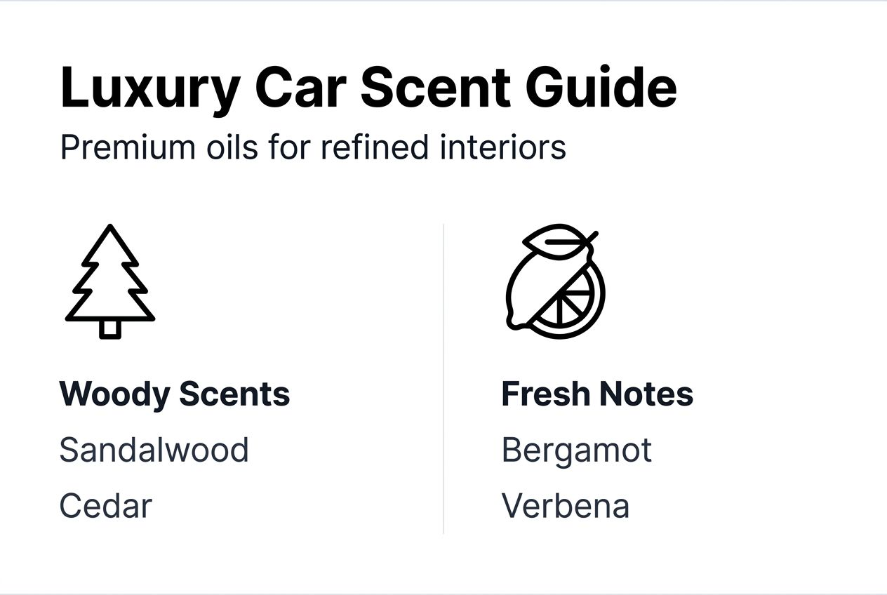 Infographic luxury car scent guide summary