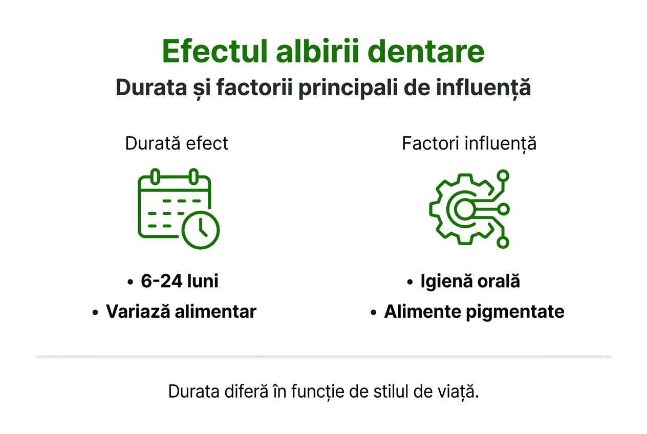 Infografic: cât timp se menține efectul albiri dentare
