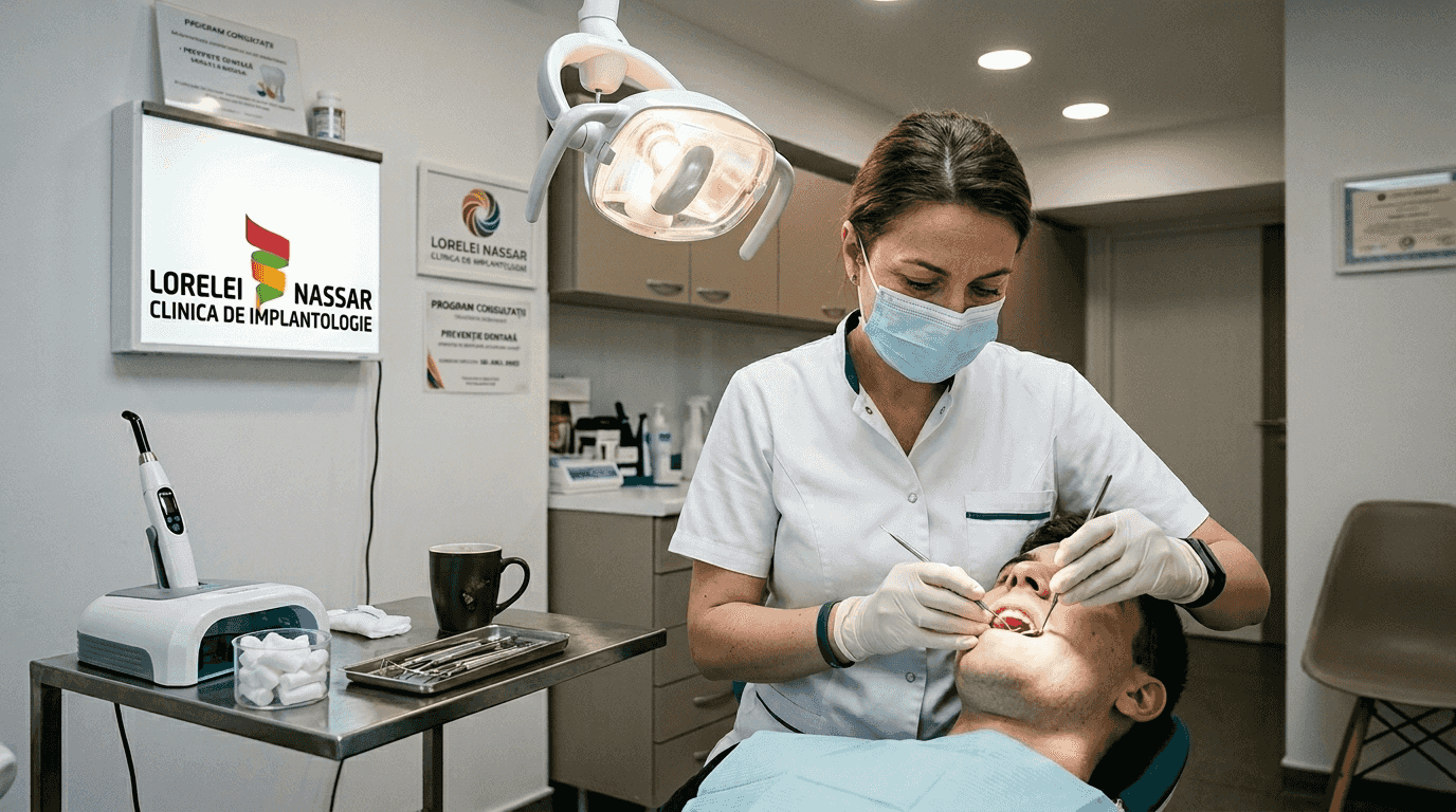 Consultatie stomatologică de ultimă generație, oferită într-un cabinet românesc modern