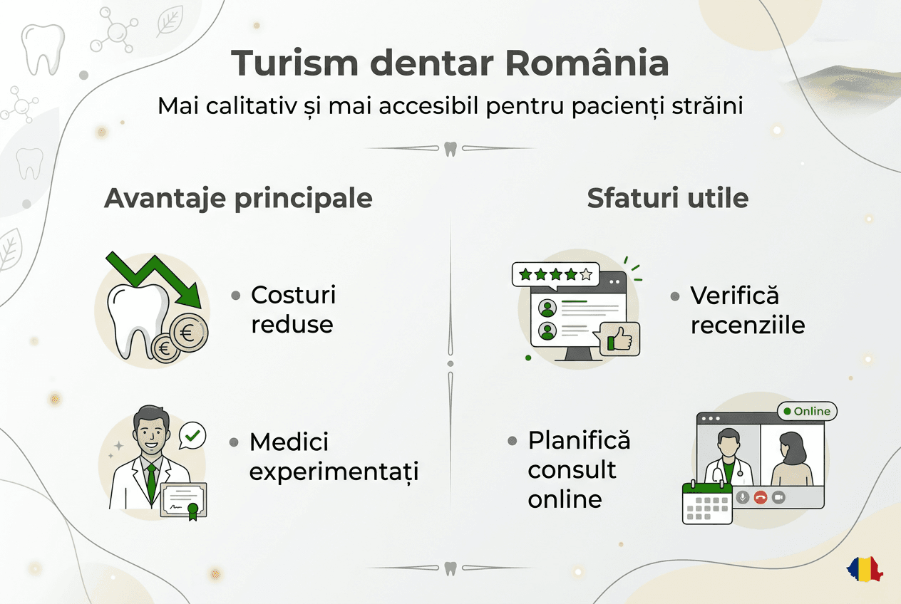 Infografic: Tot ce trebuie să știi despre turismul stomatologic – beneficii și recomandări