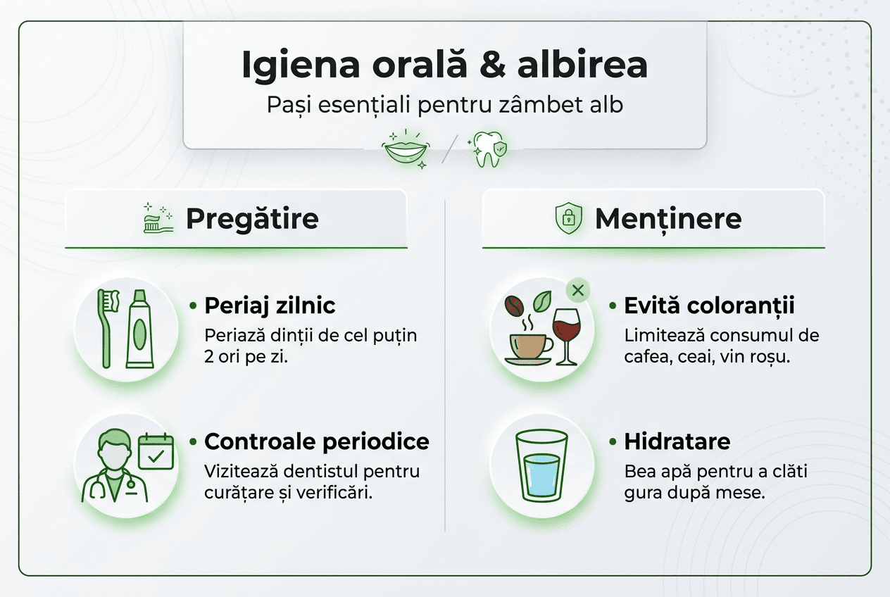 Infografic: cum să ai un zâmbet mai alb și dinți curați pas cu pas