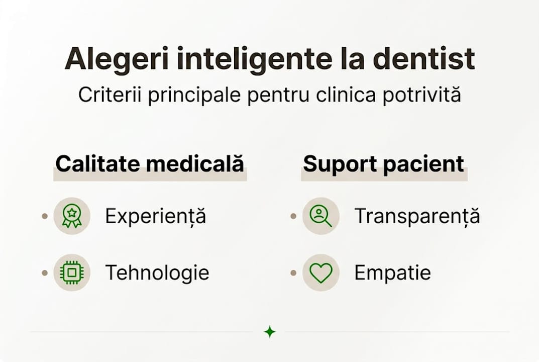 Infografic: Ce trebuie să urmărești când alegi o clinică stomatologică