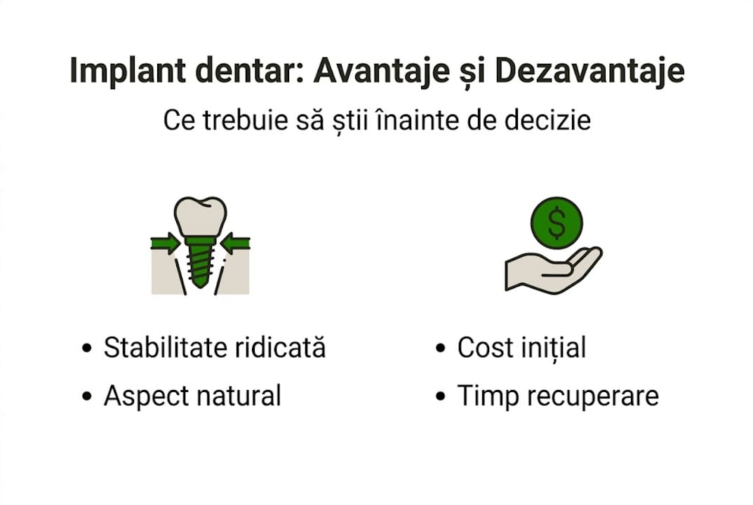 Infografic: puncte forte și aspecte de luat în calcul când alegi un implant dentar