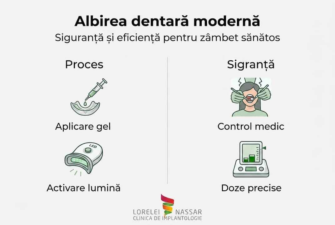 Infografic: etapele și siguranța tratamentului de albire a dinților