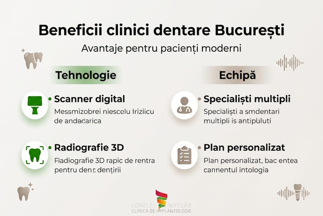 Infografic: Avantajele alegerii unei clinici stomatologice în București