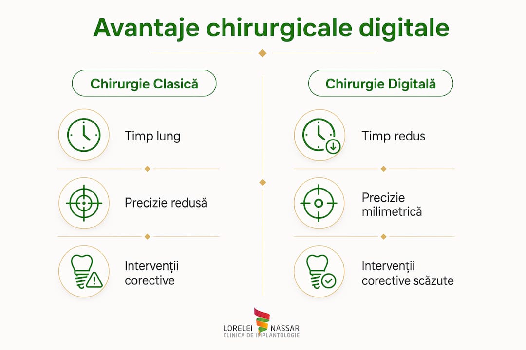 Infografic: Chirurgia clasică vs. chirurgia digitală – Avantaje pe înțelesul tuturor