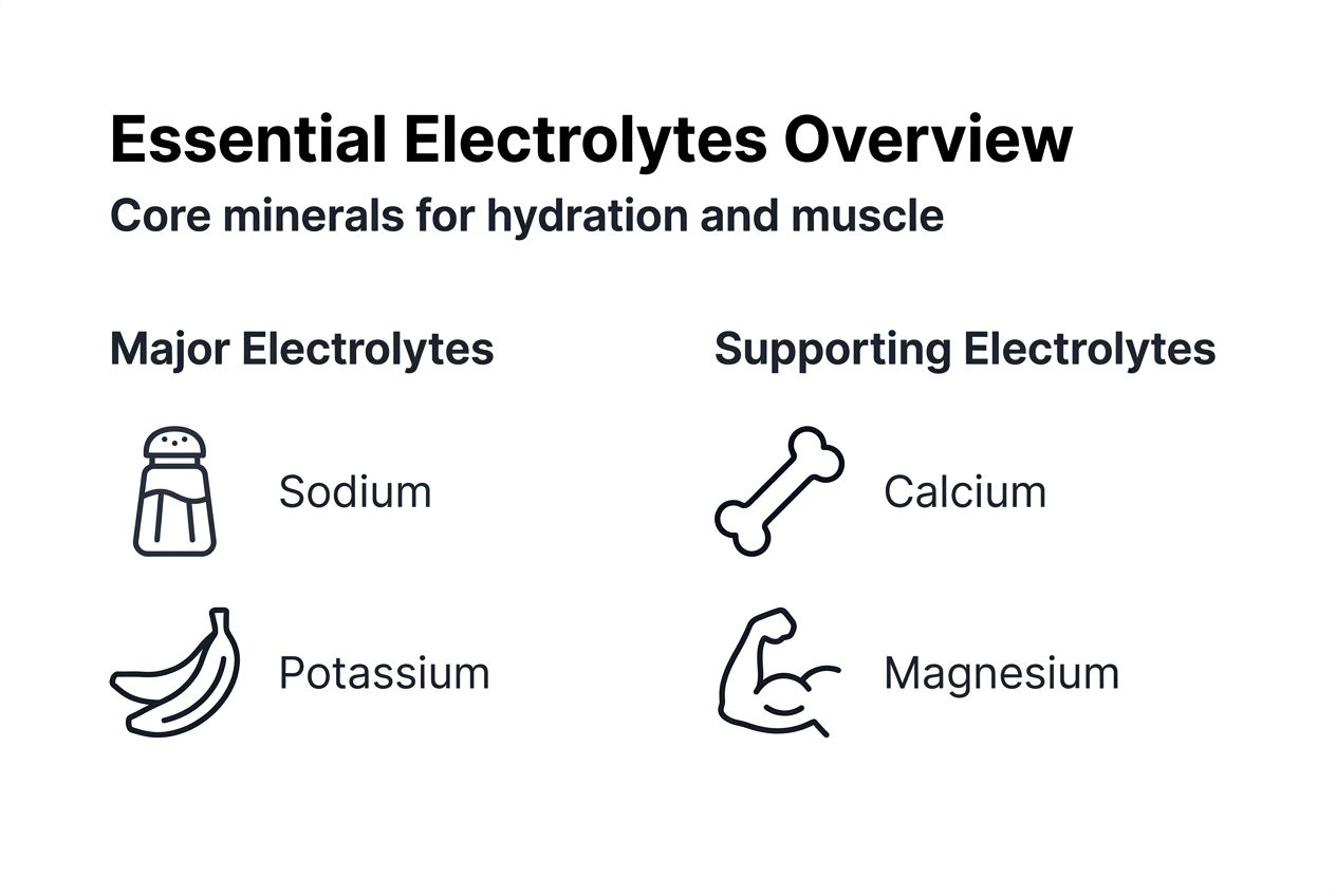 Infographic essential electrolytes main functions