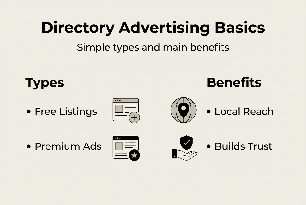 Infographic types and benefits directory ads