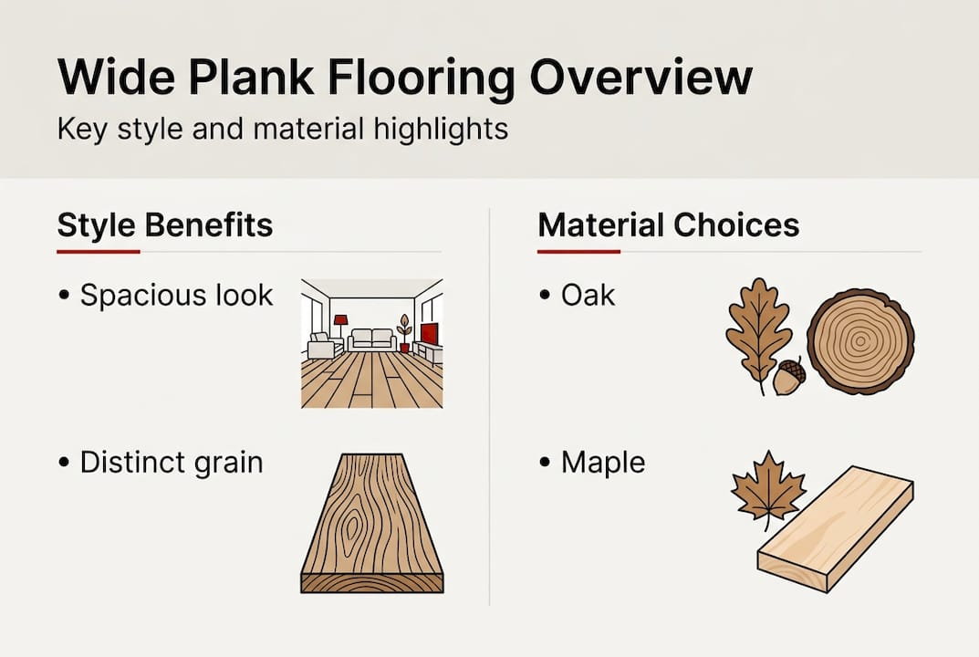 Infographic covers wide plank flooring styles and options