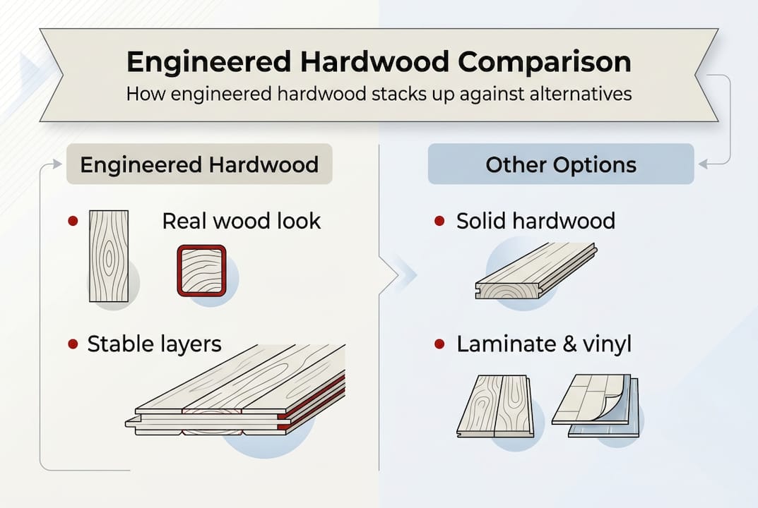Infographic comparing flooring types