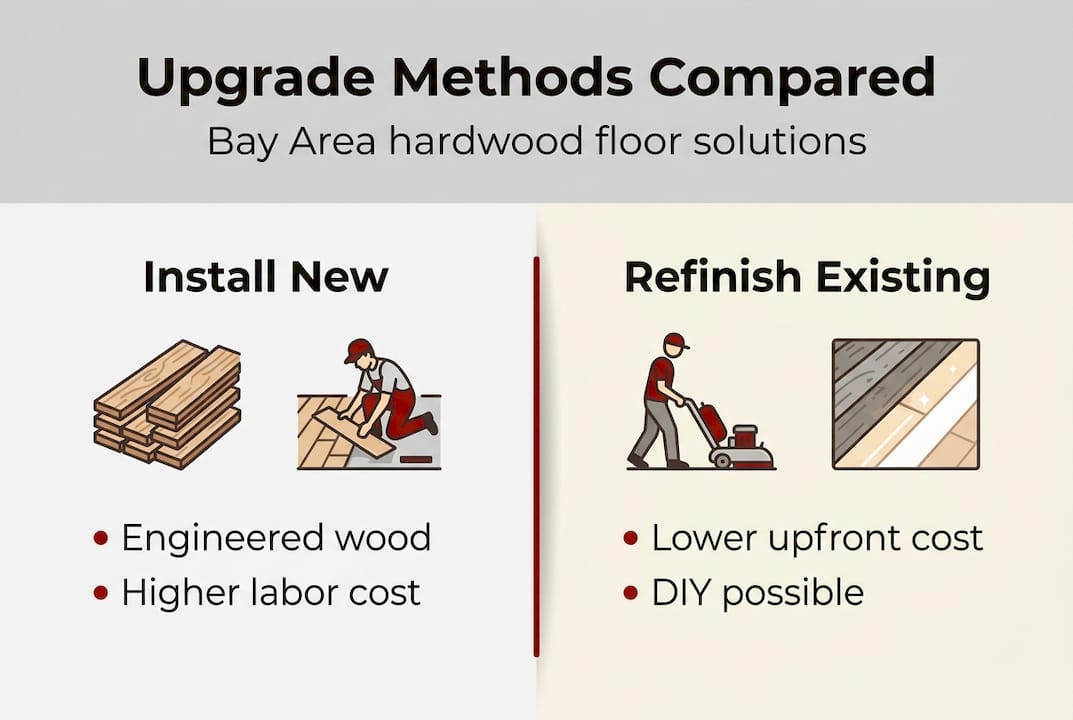 Infographic comparing floor upgrade methods