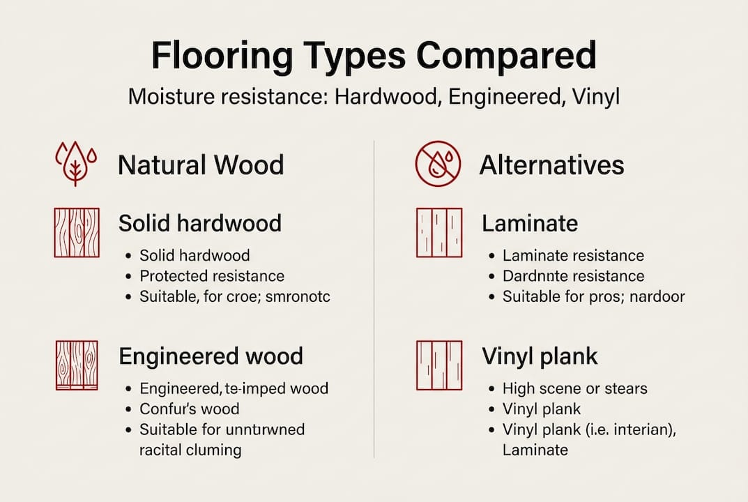 Infographic comparing common flooring types