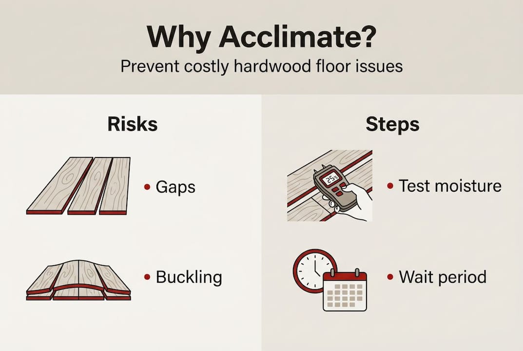 Infographic showing acclimation risks and process