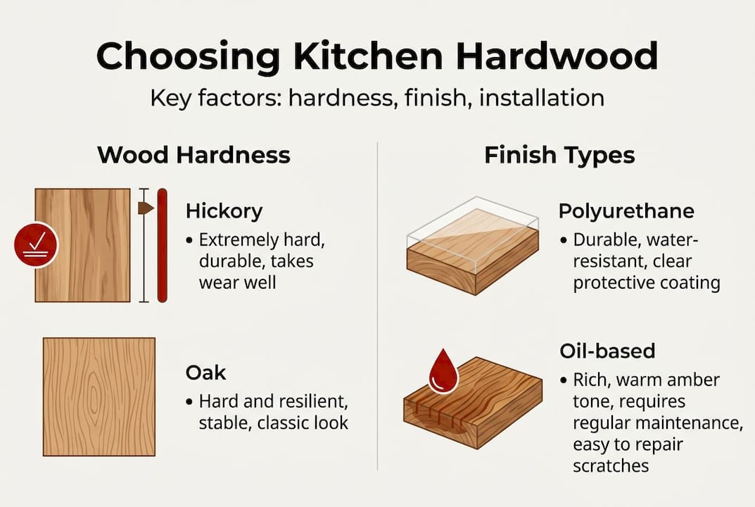 Infographic: hardwood kitchen selection factors
