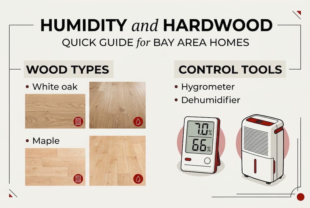 Infographic on humidity and hardwood overview