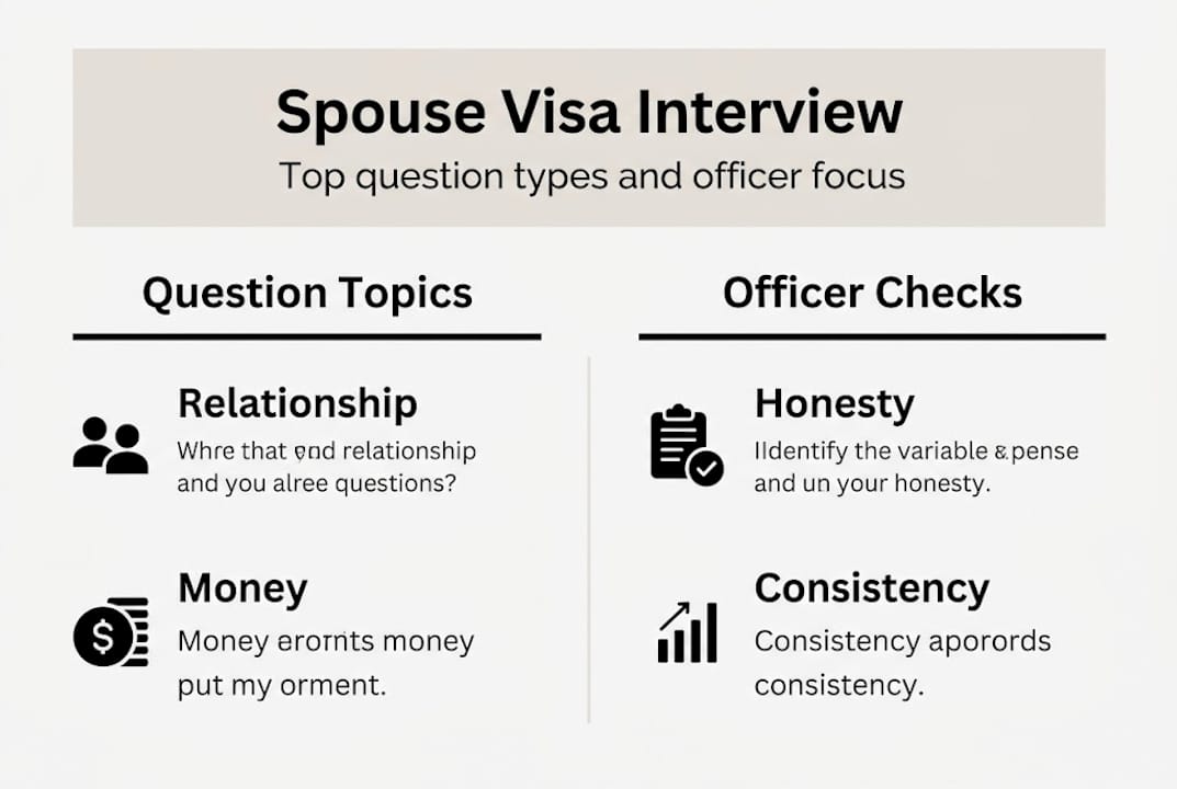 Infographic with question types and officer checks