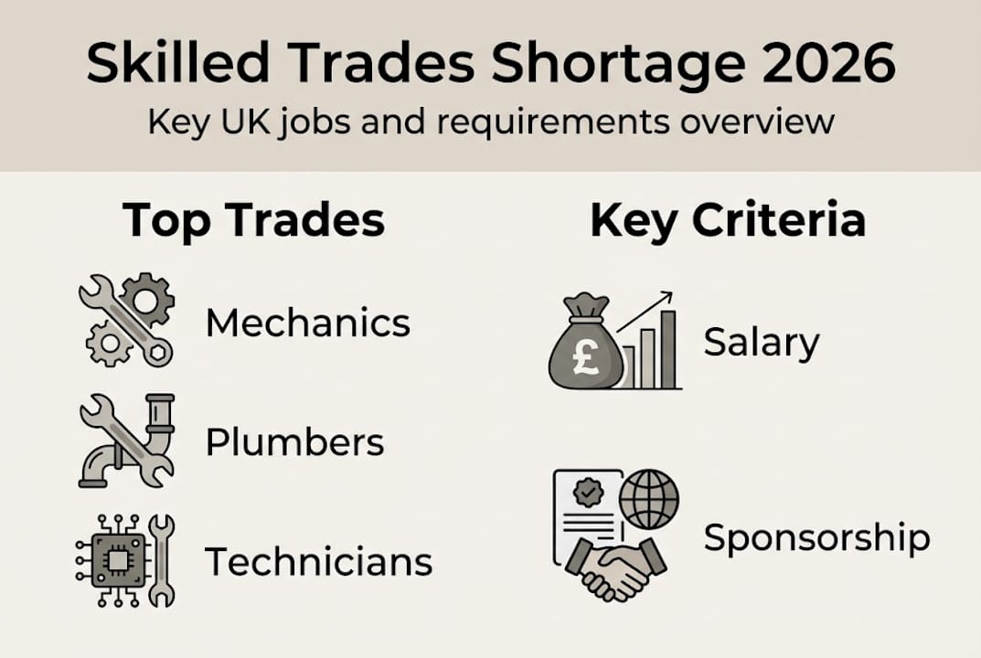 Infographic summarizes 2026 UK skilled trades shortage