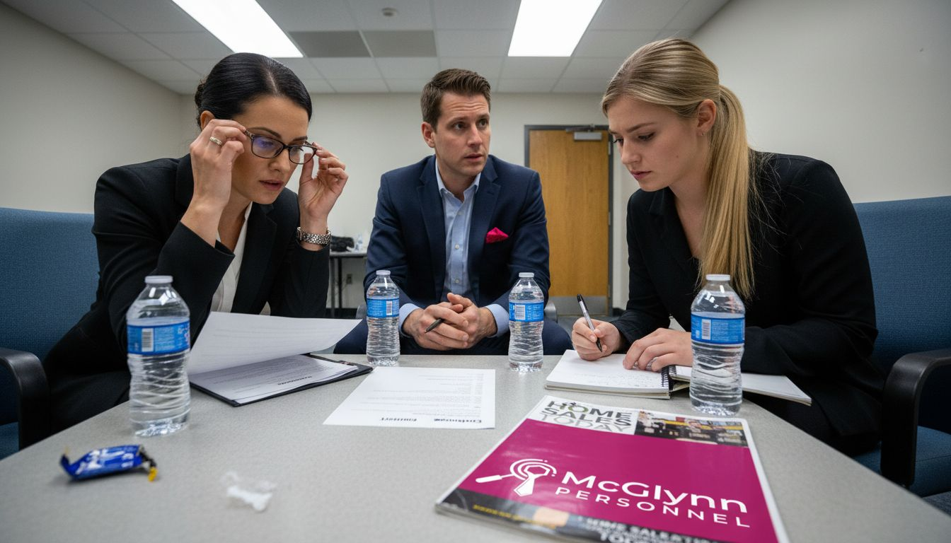 Real estate candidates await interviews