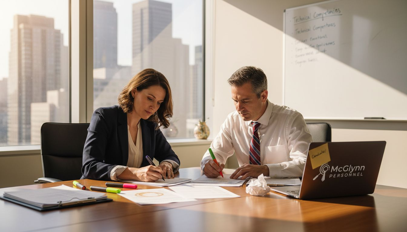 Team writing detailed job descriptions