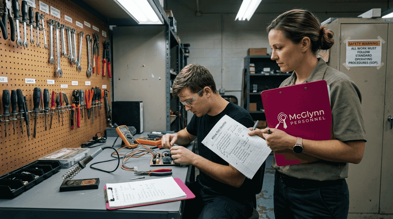 Practical skills test in manufacturing toolroom