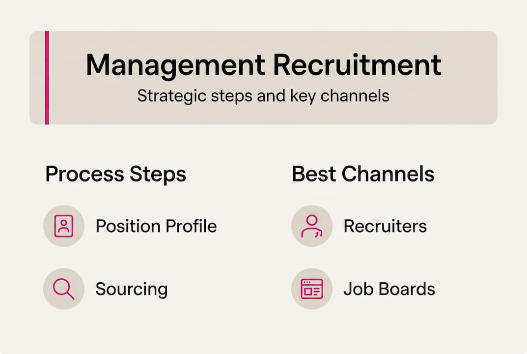 Infographic of process steps and best channels