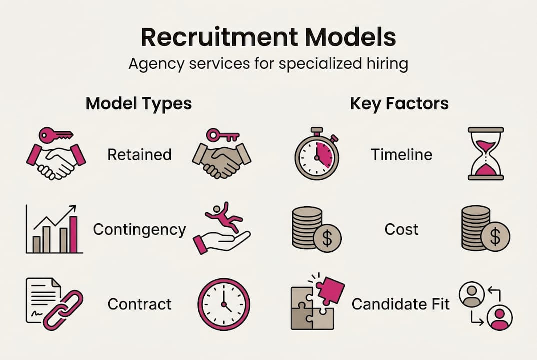 Infographic comparing agency recruitment models