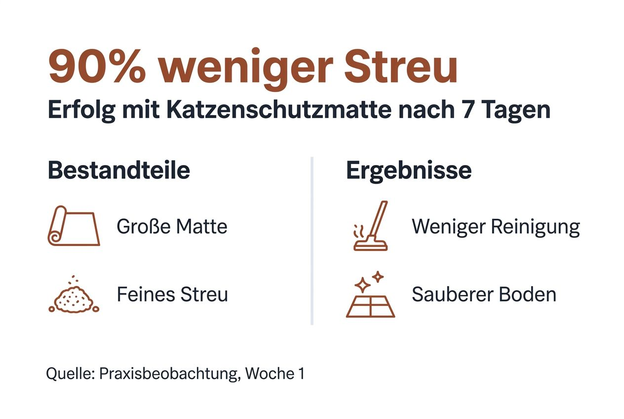 Infografik: Bodenschutz bei Katzen – So bleibt weniger Streu daneben liegen