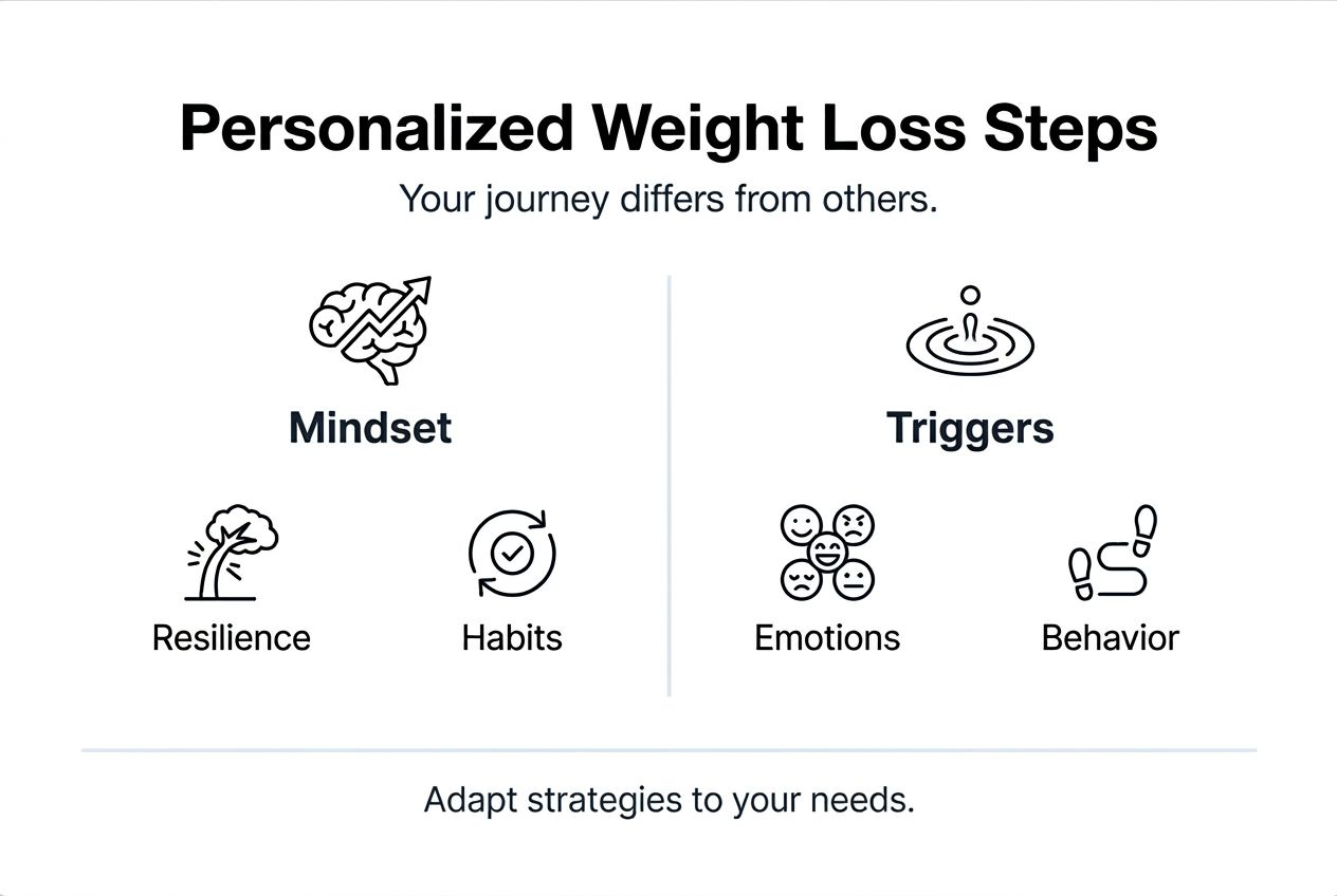 Infographic showing personalized weight loss steps