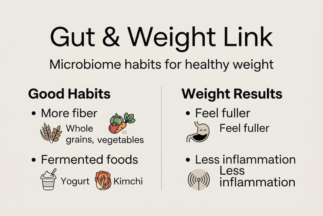 Infographic links gut habits and weight management