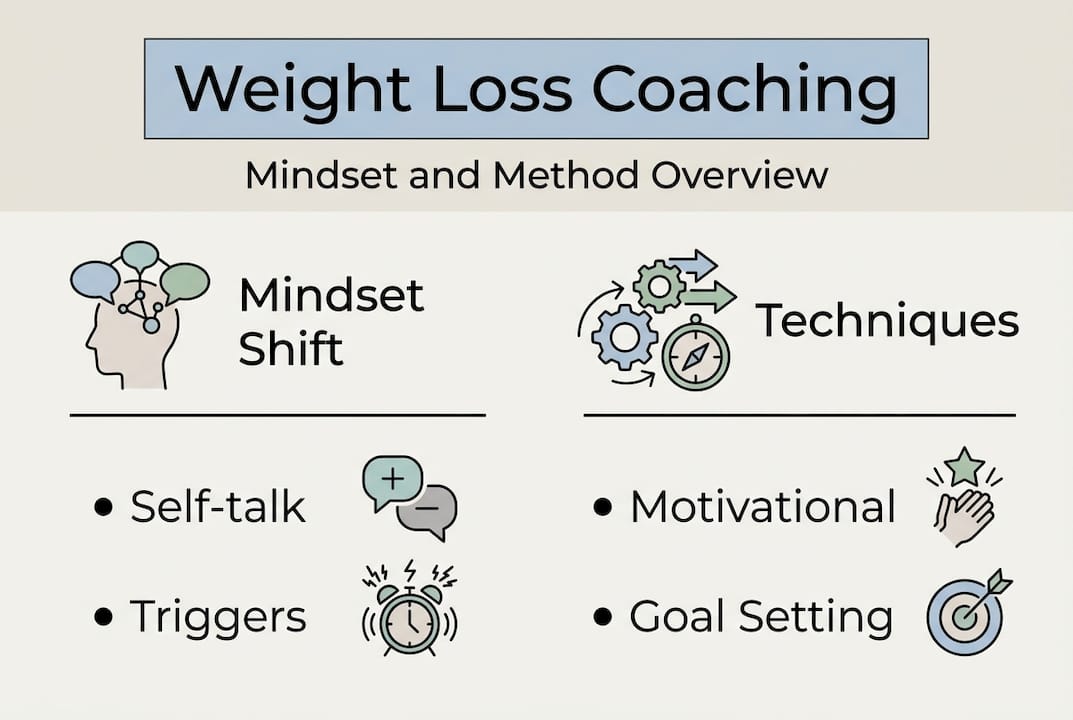 Infographic of weight loss coaching techniques