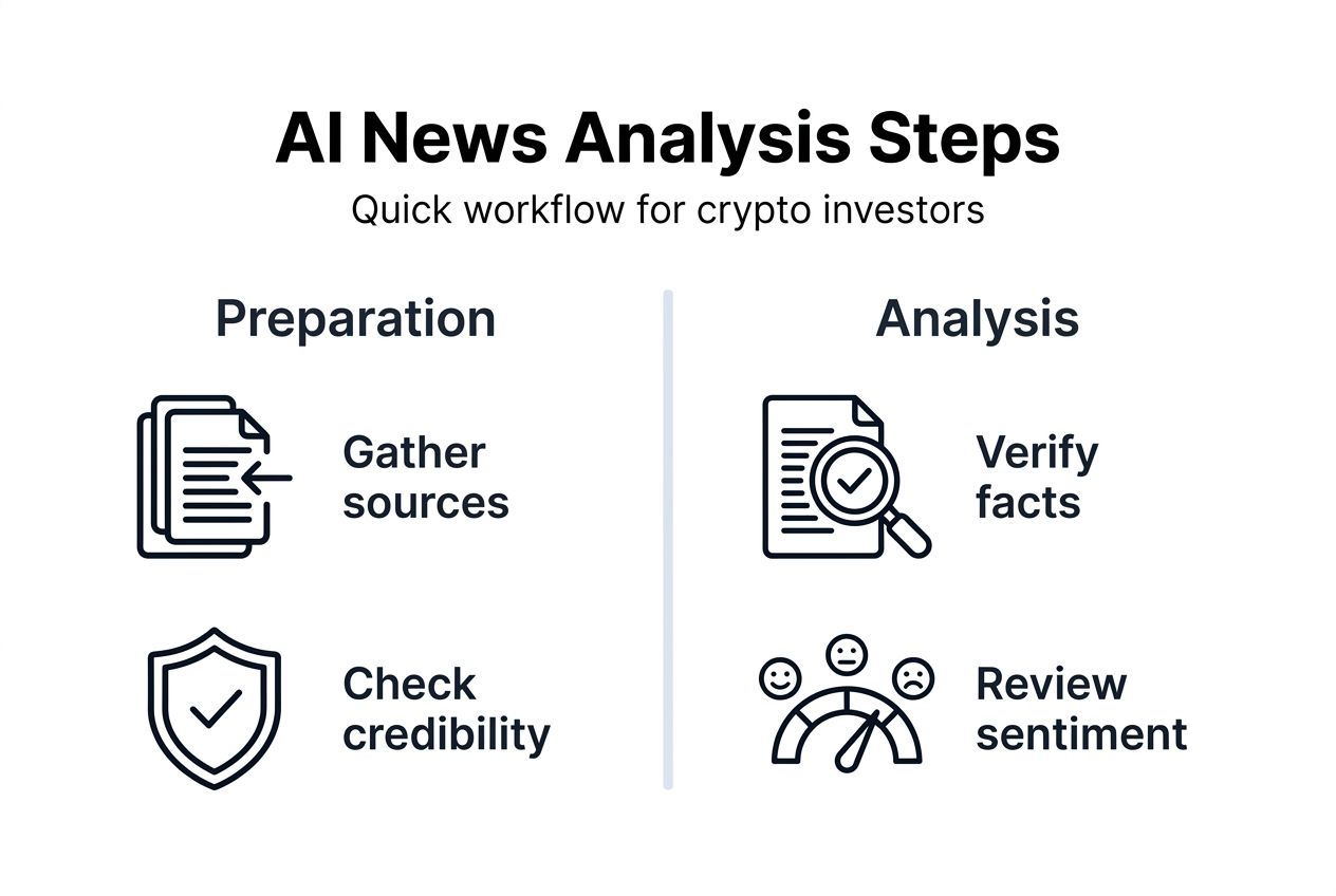 Infographic on workflow for AI news analysis