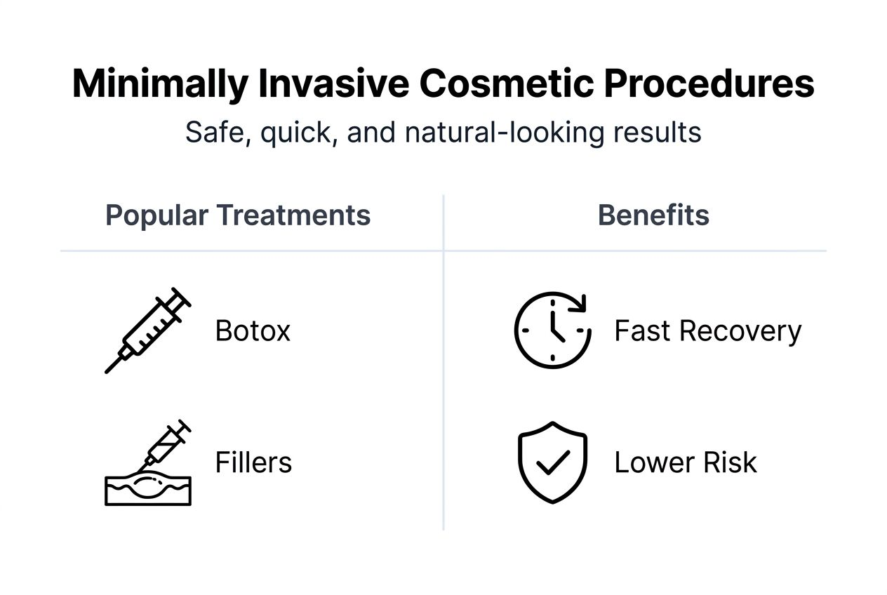 Infographic showing minimally invasive procedures and benefits