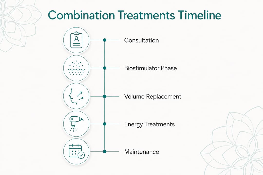 Infographic illustrating combination treatment steps