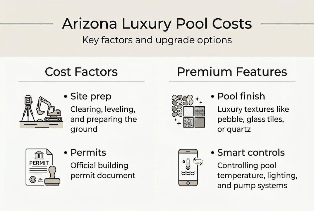 Infographic showing Arizona luxury pool costs