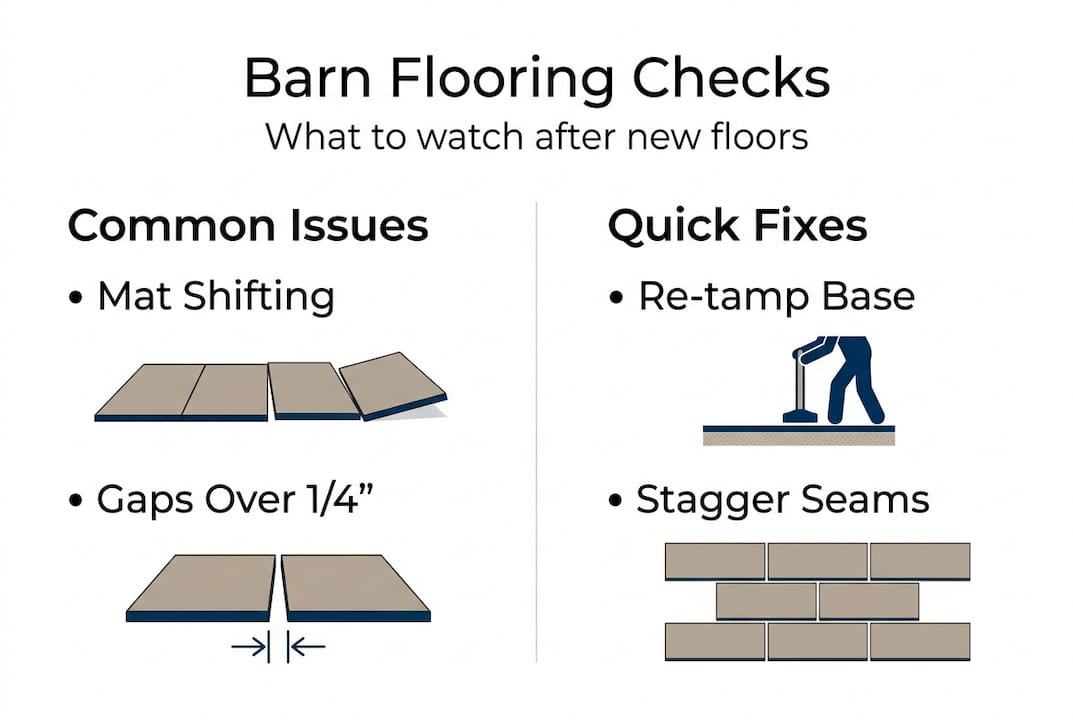Infographic for barn flooring maintenance steps