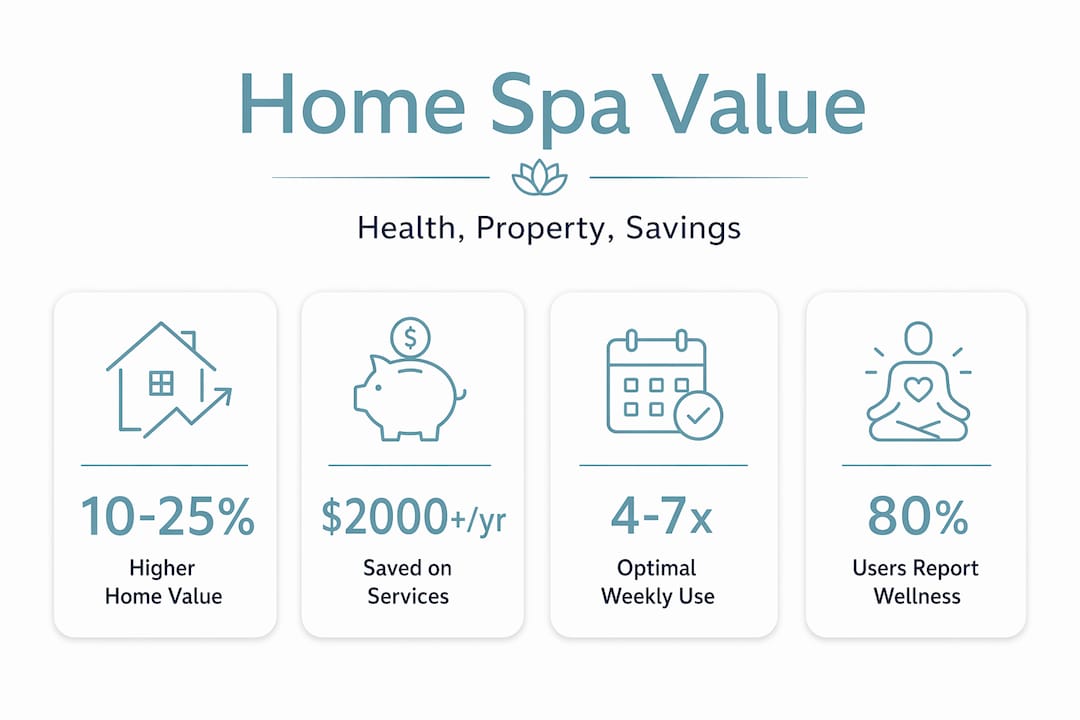 Why Invest in Home Spa: Health, Value, and Savings 1 infographic highlighting home spa value and savings
