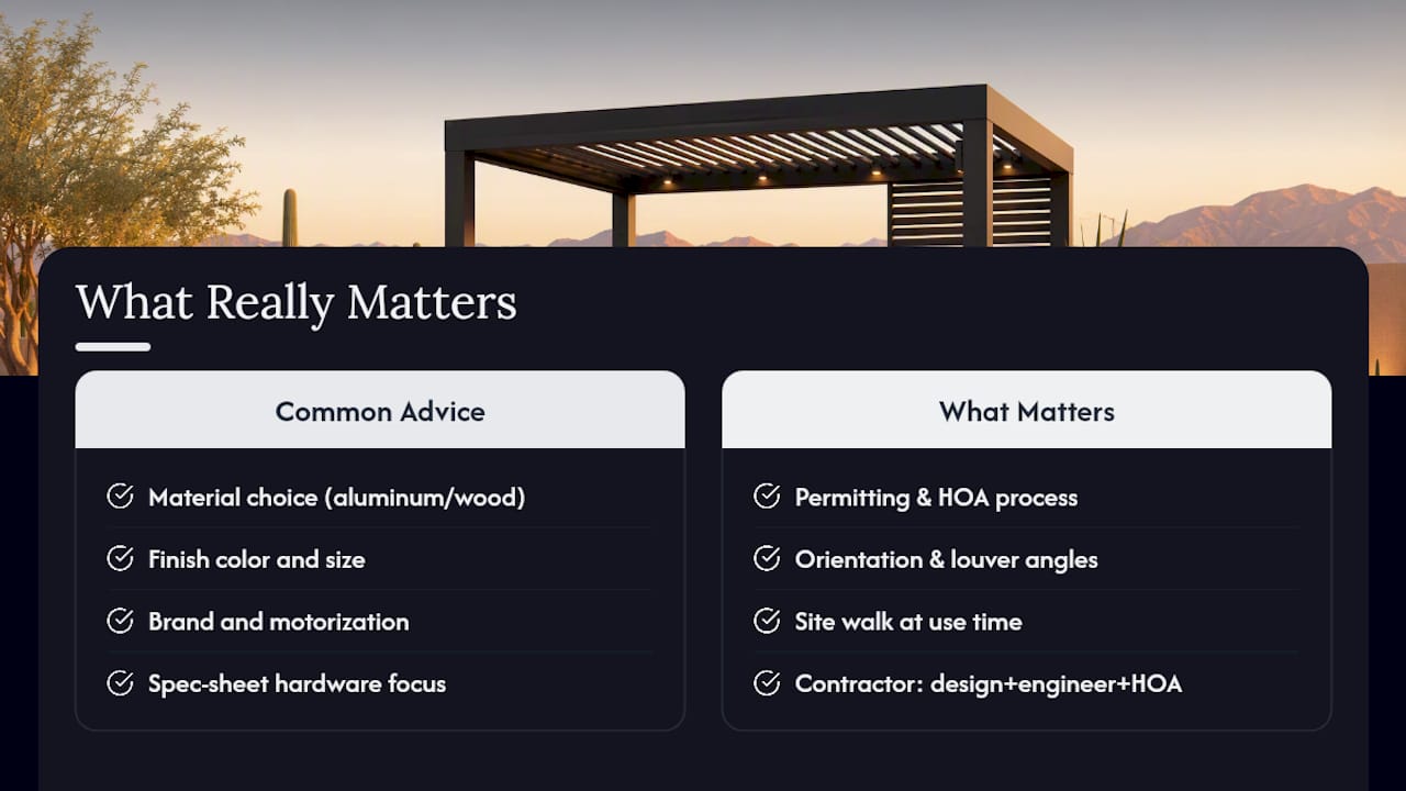 Why Most Pergola Advice Skips the Part That Actually Matters — overview diagram