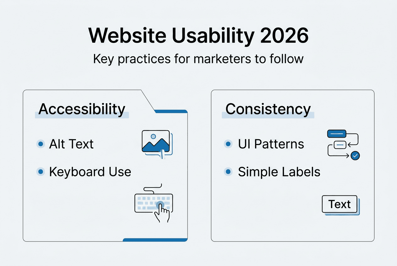 Infographic on best usability practices for 2026