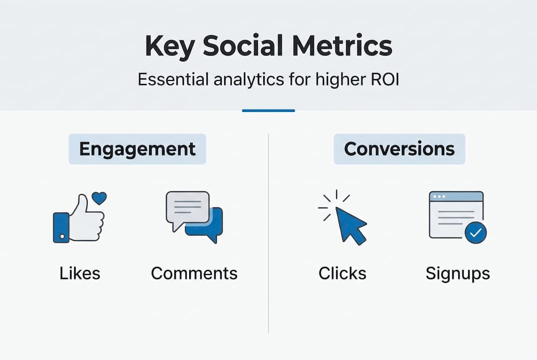 Infographic of key social media metrics
