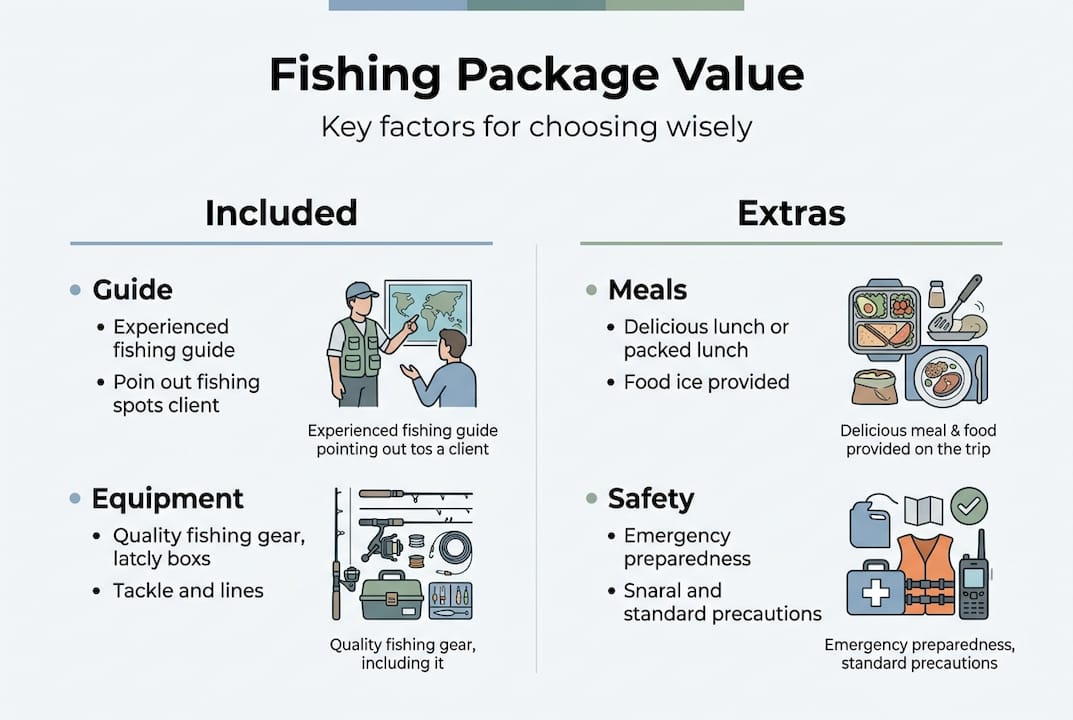 Infographic on fishing package value factors