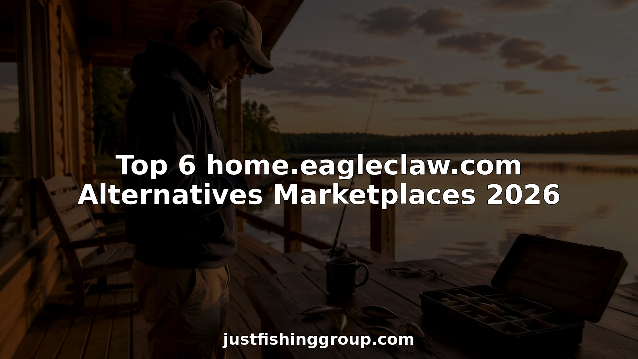Man browsing fishing gear marketplaces on tablet at home