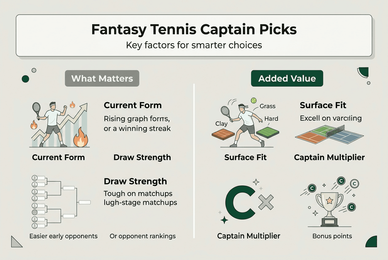 Infographic explaining captain pick strategy